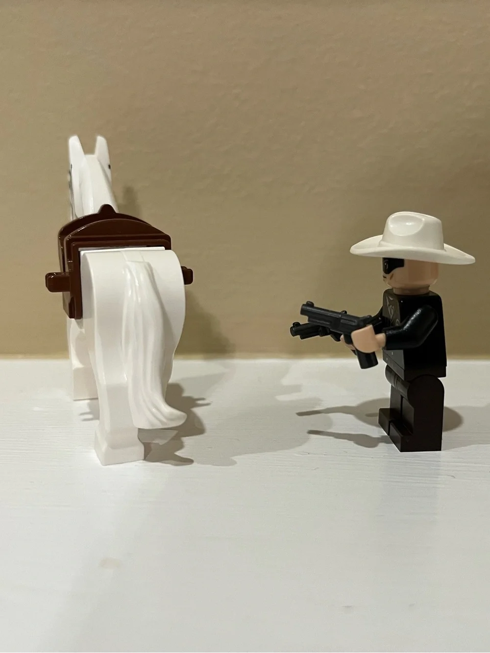 Lego Disney Lone Ranger with White Horse Mini Figure Toy With Accessories